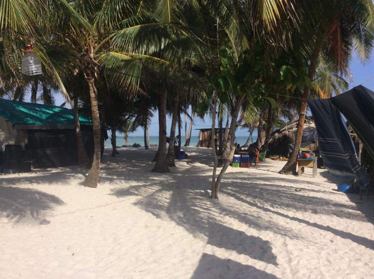 The kuna huts and they always sell jewellery and molas.